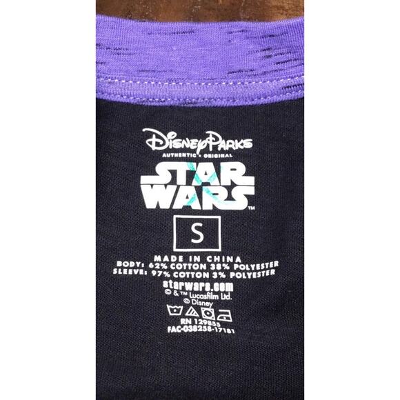 Disney Parks NWT BB-8 Girls Shirt Star Wars Black Purple Tee Top Size Small - Picture 5 of 11